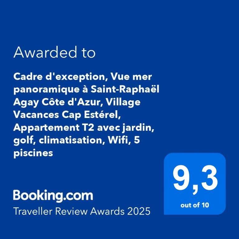 Saint-Raphaël Dans Un Cadre D'Exception, Vue Mer Panoramique A Agay Cote D'Azur, Village Vacances Cap Esterel, T2 Avec Jardin, Golf, Climatisation, Wifi, 5 Piscines מראה חיצוני תמונה